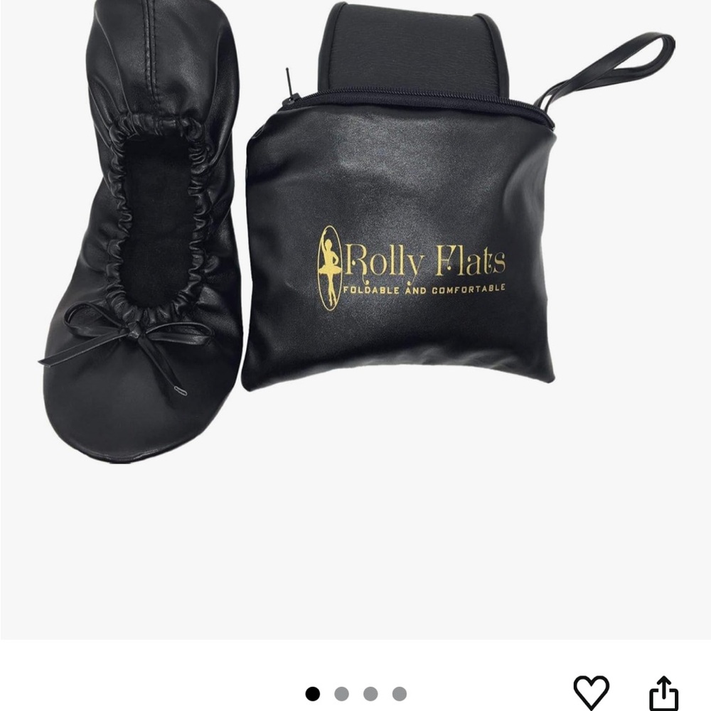 Rolly Flats Black Foldable Shoes